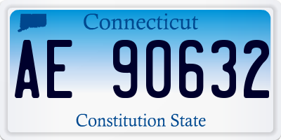 CT license plate AE90632