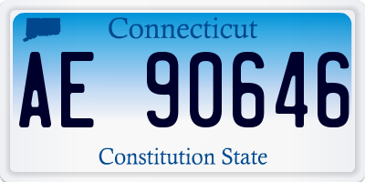 CT license plate AE90646