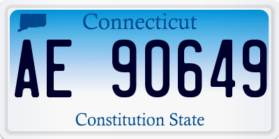 CT license plate AE90649