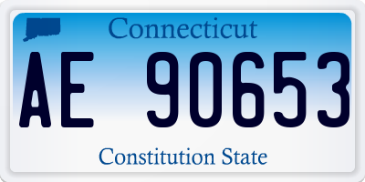 CT license plate AE90653