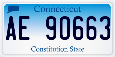 CT license plate AE90663