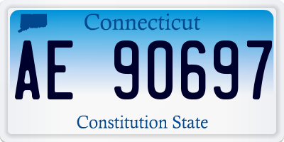 CT license plate AE90697