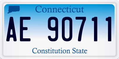 CT license plate AE90711