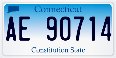 CT license plate AE90714