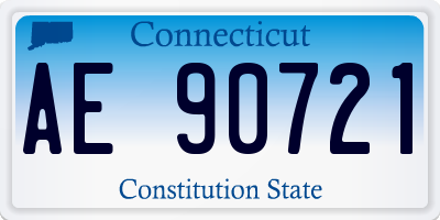 CT license plate AE90721