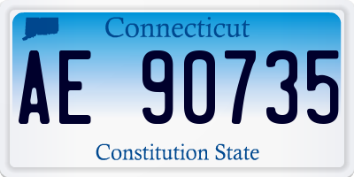 CT license plate AE90735