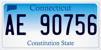 CT license plate AE90756
