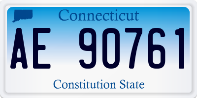 CT license plate AE90761