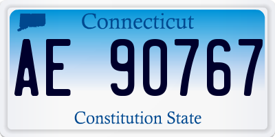 CT license plate AE90767