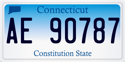 CT license plate AE90787