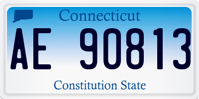 CT license plate AE90813