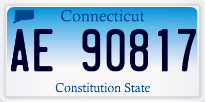 CT license plate AE90817