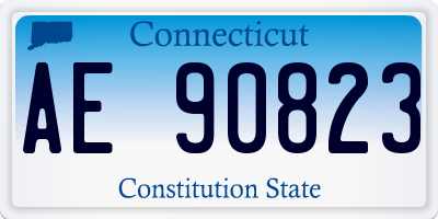 CT license plate AE90823