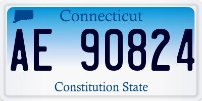 CT license plate AE90824