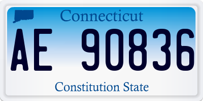 CT license plate AE90836