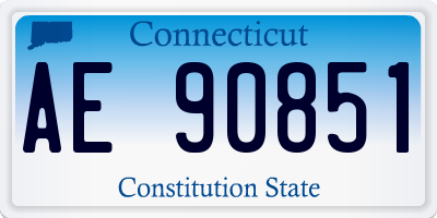 CT license plate AE90851
