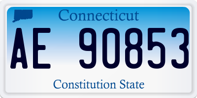 CT license plate AE90853