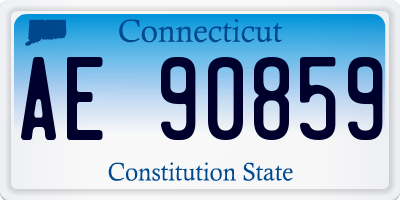 CT license plate AE90859