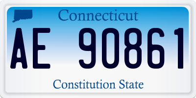 CT license plate AE90861