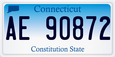 CT license plate AE90872