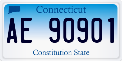 CT license plate AE90901