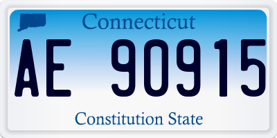 CT license plate AE90915