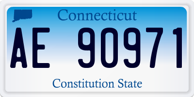 CT license plate AE90971