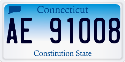 CT license plate AE91008