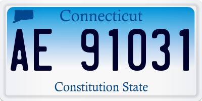 CT license plate AE91031