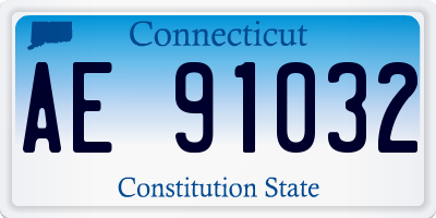 CT license plate AE91032