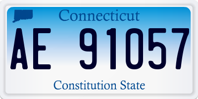 CT license plate AE91057