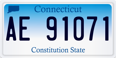 CT license plate AE91071