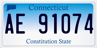 CT license plate AE91074