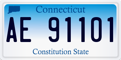 CT license plate AE91101