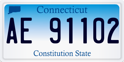 CT license plate AE91102