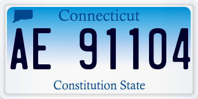 CT license plate AE91104