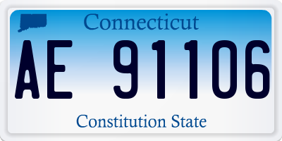 CT license plate AE91106