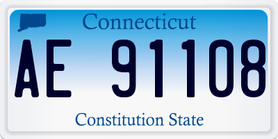 CT license plate AE91108