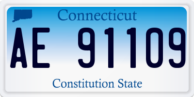 CT license plate AE91109