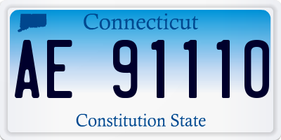 CT license plate AE91110