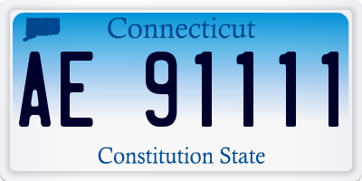 CT license plate AE91111