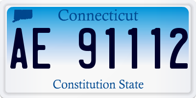 CT license plate AE91112