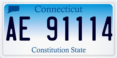 CT license plate AE91114