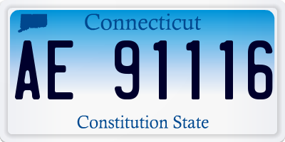 CT license plate AE91116