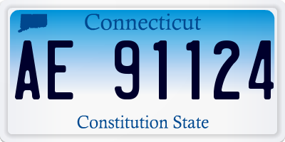 CT license plate AE91124