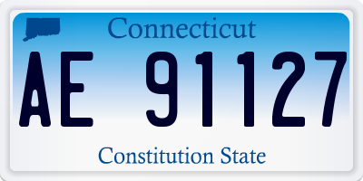 CT license plate AE91127
