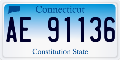 CT license plate AE91136