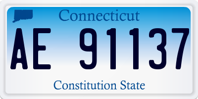 CT license plate AE91137