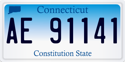 CT license plate AE91141