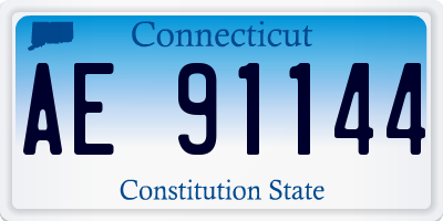 CT license plate AE91144